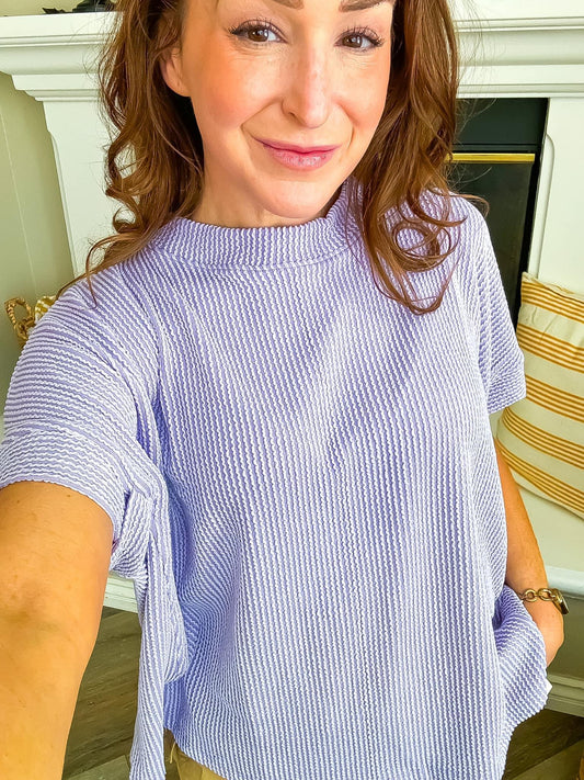 Love Me in Lavender Ribbed Top