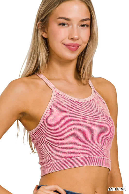 Bren Ribbed Brami- Ash Pink