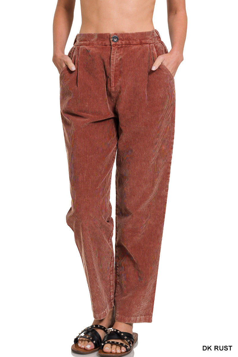 Mina Mineral Wash Corduroy Pants