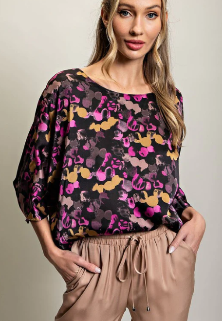 Take Me Back Satin Top