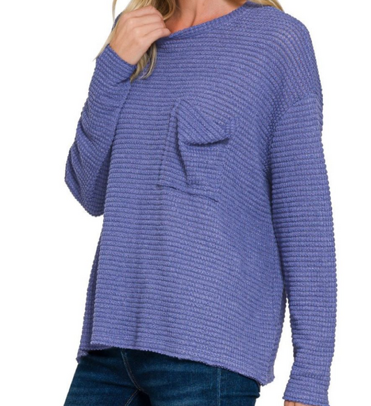 Jackie Jacquard Sweater- Marlin
