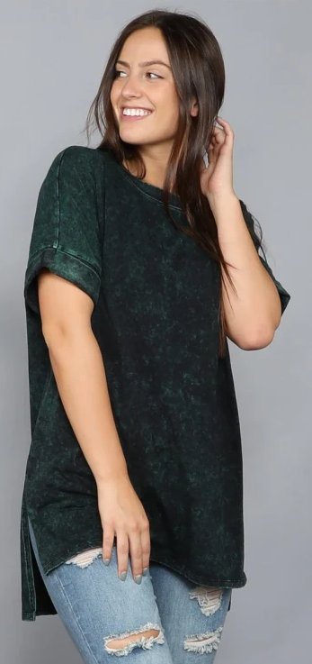 Mineral Wash Tunic- Army Green