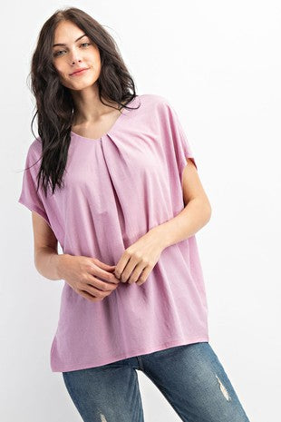 Lavender Pleated Top
