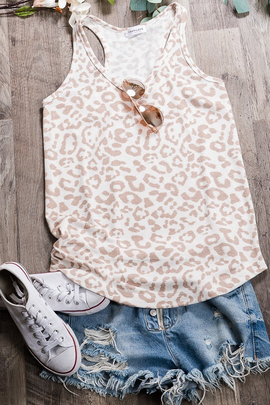 Leopard Racerback Top