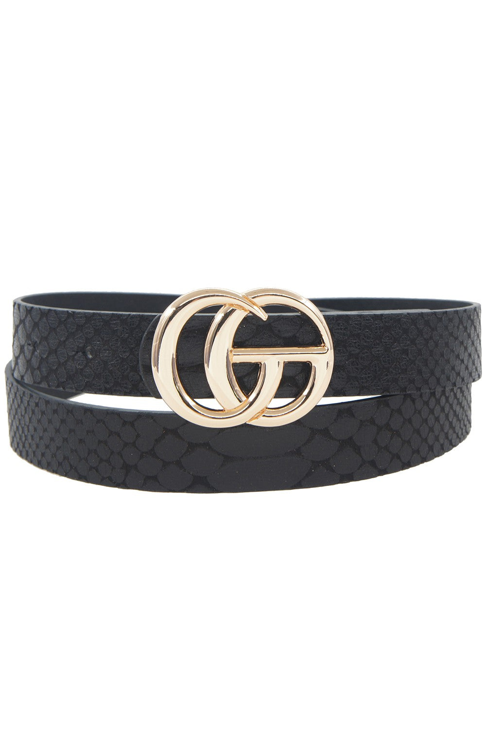 Snakeskin Faux Leather Belt