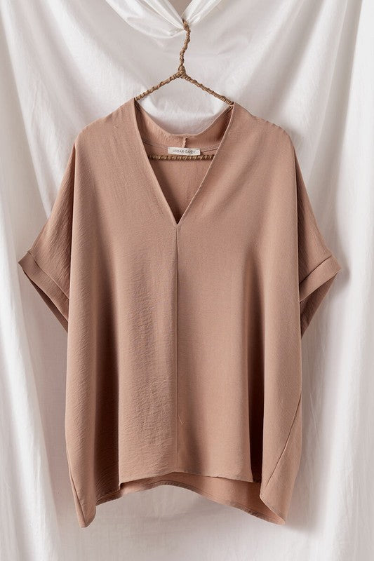 TAKE MY BREATH AWAY TOP- TAUPE