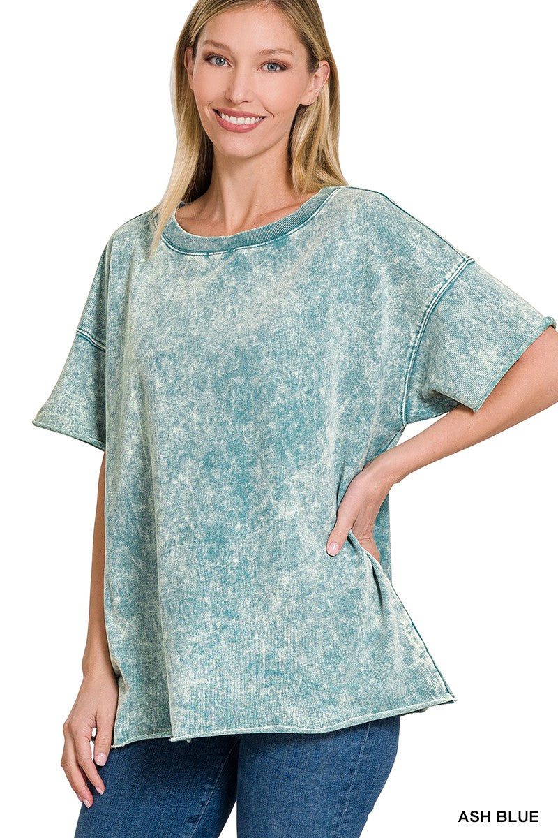 Taylor French Terry Top- Teal