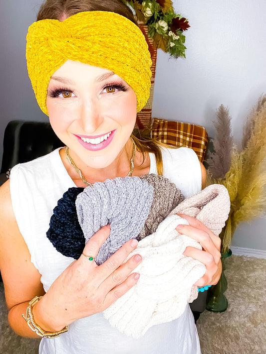 Chenille Twist Ear Warmers