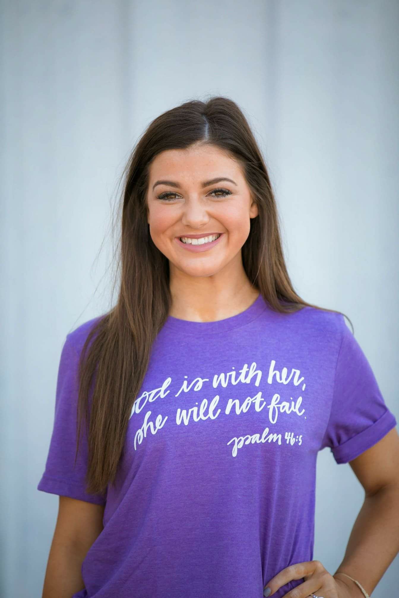 God is with her, she will not fail Tee