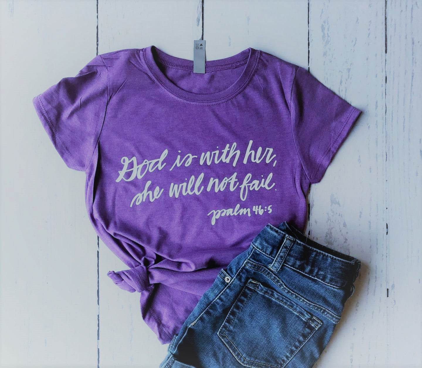 God is with her, she will not fail Youth Tee