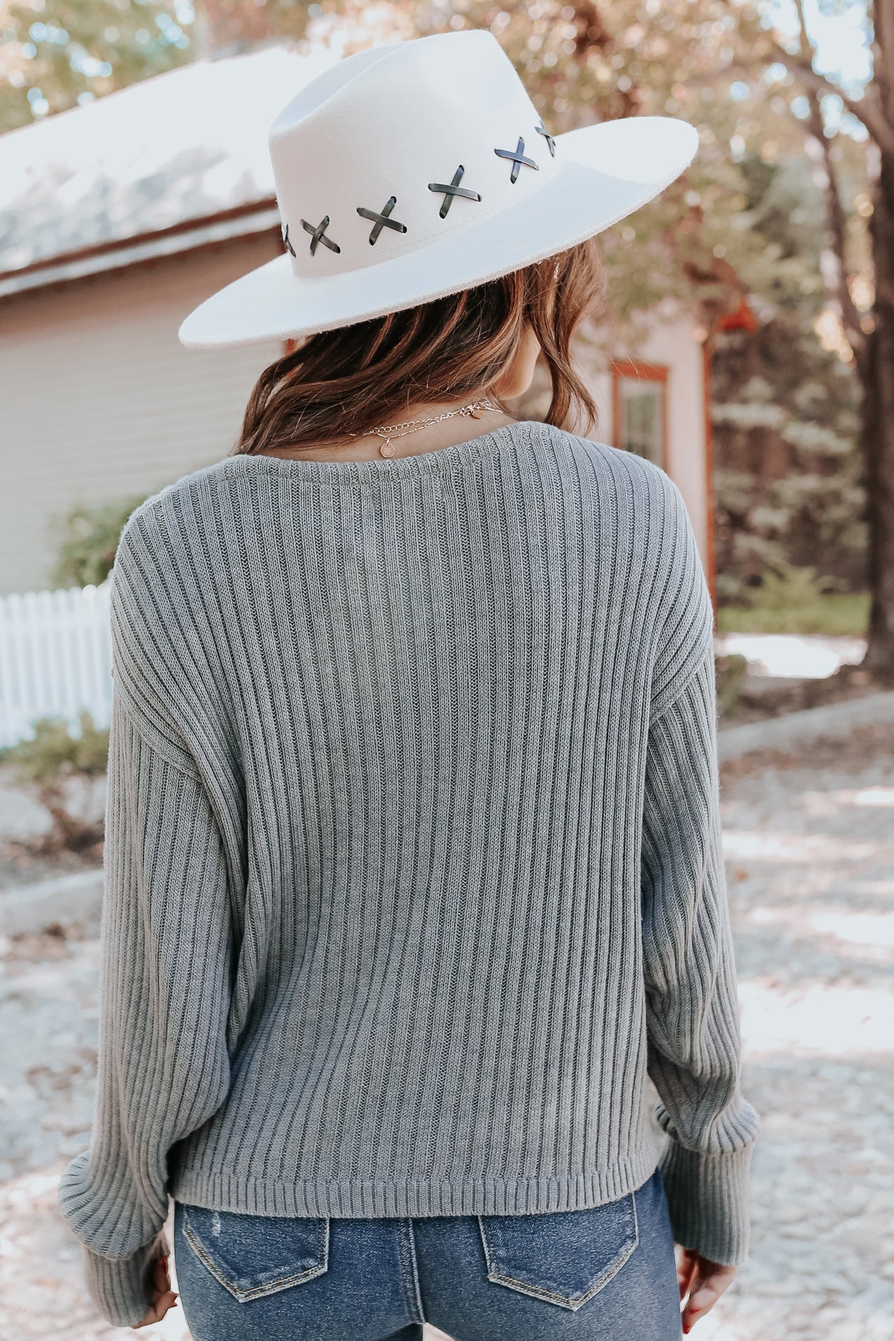 Brielle V-Neck Ribbed Sweater