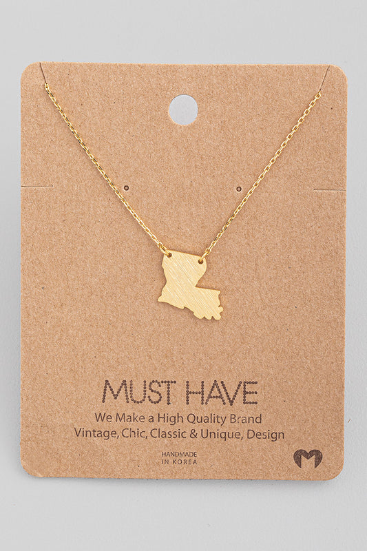 Louisiana State Pendant Necklace