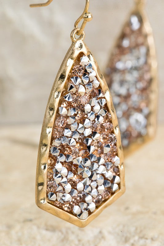 Glitter Stone Dangle Earrings