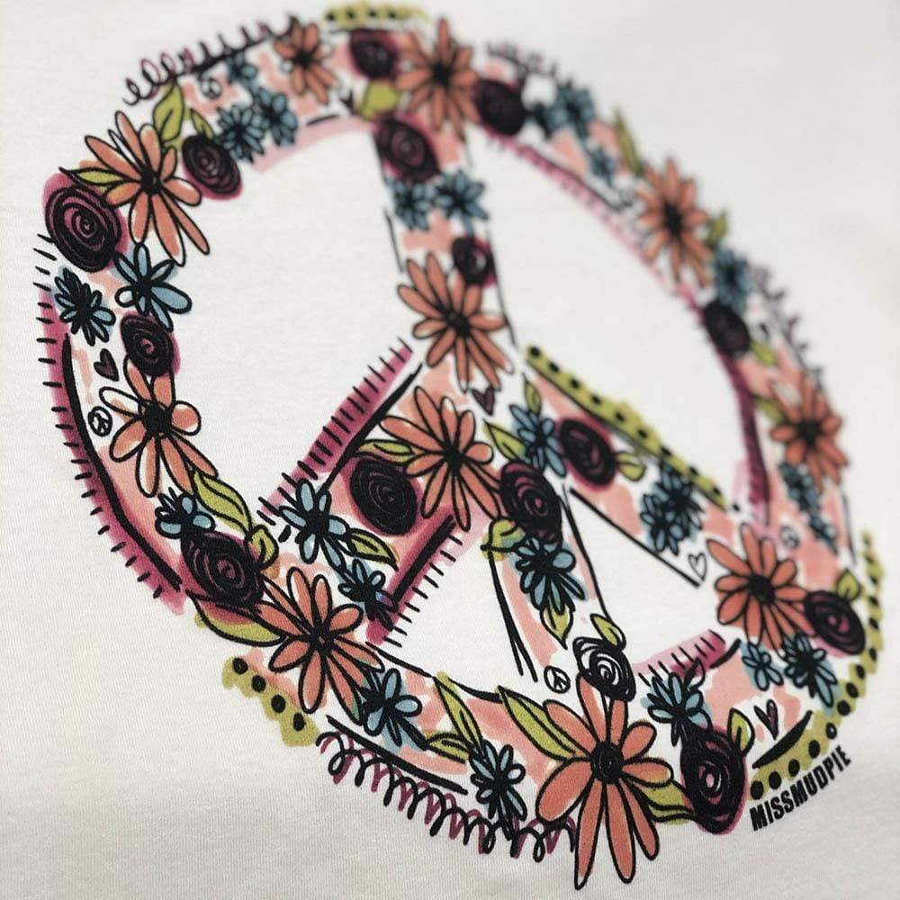 Peace Sign with Flowers - Annor's Boutique