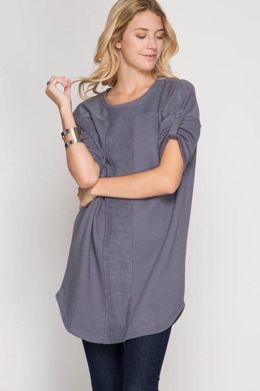 French Terry Tunic Top