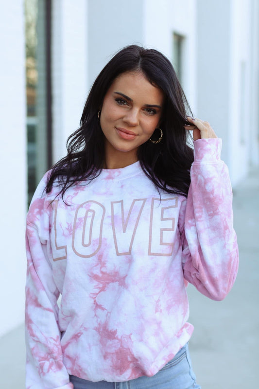 Love Rose Dyed Sweatshirt