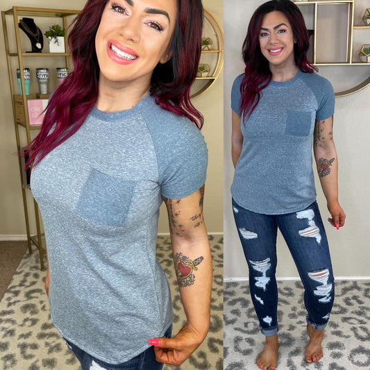 Denim Pocket Raglan