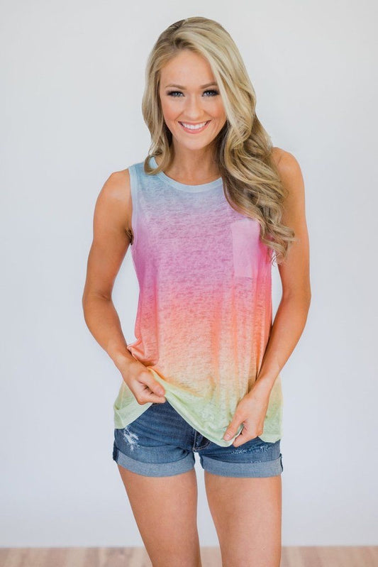 OVER THE RAINBOW OMBRE TANK